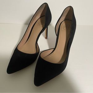 Tory Burch Black Suede Heels Size 6.5 B